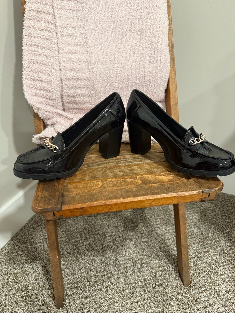 Jones New York Cyrena Black Patent Chain Loafers 7.5M - Picture 15 of 16